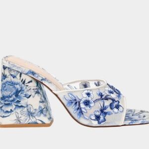 Betsy Johnson Blue Roo Floral wedding shoes